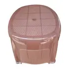 Bath Stool With Non Slip Grip & Leakage Hole Portable Comfortable Seating Brown