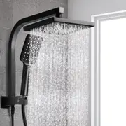 Cefito Shower Head Set 8" Rain Handheld Heads Square WELS High Pressure