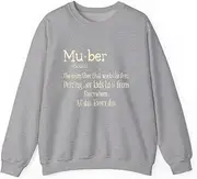 [X.Style] Mu-BER Definition The Mom Uber That Works for ds031 Sweater Grey XL