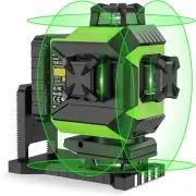 Huepar 4X360 Laser Level Self Leveling, 4D Green Beam Cross Line 16 Lines Tiling