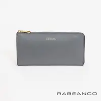 在飛比找momo購物網優惠-【RABEANCO】迷時尚系列L型拉鍊長夾(灰藍)