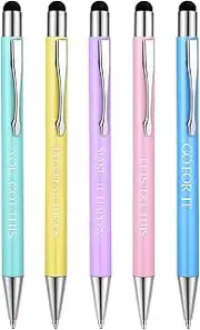 Outus Inspirational Pens Quote Pens Motivational Black Ink Pens Set Gratuation Gifts for Teachers Students Women Girl Encouraging Ballpoint Pastel Pens Office School Supplies
