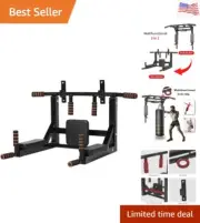 Pull Up Bar Wall Mounted Chin Up Bar Multi-Grip Full Body Strength Training W...