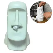 Creative Moai Island Tissue Box Glasses Holder for Home Bathroom Decoration-LightGreen