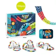 Changeable Track In The Dark Track with LED Light-Up Race Car Flexible Track Toy