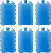 koolsoo 6Pcs Ice Boxes Ice Blocks Sturdy Freezer Packs Convenient Portable Cooling Packs for Camping Travel Outdoor Family