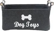 Felt Storage Box,Dog Toy Storage Basket,Rectangular Soft Felt Decorative Caddy ,For Organizing Pet Toys, Blankets,Dog Leash And Food 38x25x18 CM