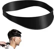 Neckline Shaving Template and Hair Trimming Guide, 1PC Curved Silicone Haircut Band,Self Hair Trimming Guide,Silicone Haircut Bands Neckline Shave Template,DIY Home Trimming and Cutting Guide,Black