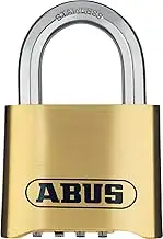 ABUS Combination Lock 180IB/50 - Brass Padlock - Weatherproof - with Individually Adjustable Number Code - ABUS Security Level 5 - Brass Colours