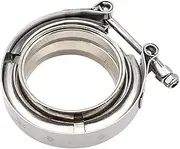 Muzhen Store 3" 3.25" 3.5" 4" Stainless Steel 304 Car Exhaust V-band Male Female Exhaust Flange V Band Quick Release Clamp Kit (Color : 4.00 inches-V band)