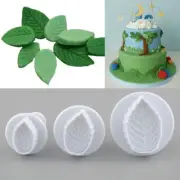 3Pcs/Set Rose Leaf Leaves Plunger Cutter Cake Fondant Decorating Sugarcraft BJL