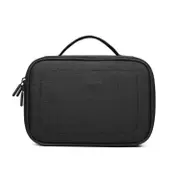 Multi-Function Headphone Charger Data Cable Storage Bag Double Layer Storage Bag Size: 23X16X11Cm(Black)