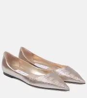 [Jimmy Choo] Jimmy Choo Love glitter ballet flats AU 6 pink