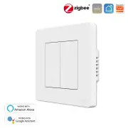 MoesHouse Tuya Smart Zigbee3.0 Push Button Switch 2Gang Remote Smart Life APP Control Timing Function Voice Control Work