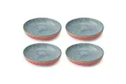 4PK Mikasa Leaf & Geometric Ceramic Bowl Salad Serving Round Dinnerware 21cm