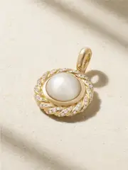 [David Yurman] David Yurman - 18-karat Gold, Diamond And Pearl Pendant. - One size One size Gold