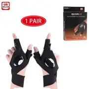 LED Flashlight Gloves 1 Pair For Outdoor Fishing Camping Hiking Gloves Men Women