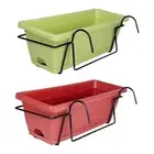 Balcony Railing Planter Plant Basket Home Decor Fence Planter Window Box Planter