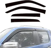 AUSGO Weathershields Compatible with Ford Ranger PJ PK Dual Cab 2006-2011, Luxury Weather Shields Window Visors Wind Deflectors Sun Rain Guard 4PCS Set