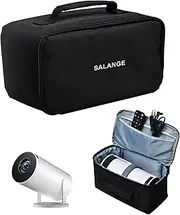 Salange Projector Bag Case for HY300,HY320 Mini Projector,with Double Layer Design Video Projector Case for Home,Outdoor,Charger and Other Accessories,Waterproof,Dustproof Portable Carrying Case Black