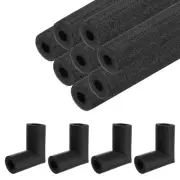 16pcs Pipe Elbow Insulation Foam Tube 1 1/16" ID x 1 5/8" OD 16" 3" 27mmx42mm