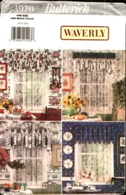 Butterick 3970 Waverly Valances & Lace Curtains Sewing Pattern Uncut