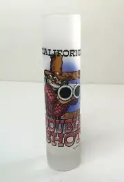 California DOUBLE SHOT Tall Drinking Shot Glass Liquor Barware Hillbilly Frosted