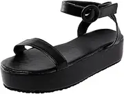 Ladies Fashion Summer Snakeskin Open Toe Buckle Wedge Platform Sandals Designer Shoes for Women Sandals