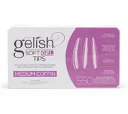 Gelish Soft Gel Tips - Medium Coffin