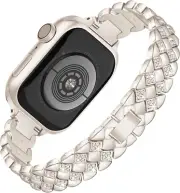 Vamyzji Compatible with Apple Watch Band 42mm 41mm 40mm 38mm, Fashion Metal B...