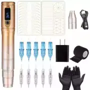 Wireless Tattoo Machine Eyebrow Microblading Permanent Makeup Rotary Tattoo Kit