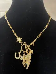 Kirks folly charm necklace angel horseshoe wings “Fly Home Angel” New Box #20