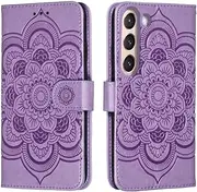 Shitomua for Samsung Galaxy S21 FE 5G Case Wallet with Card Holder Kickstand Magnetic Soft Leather Flip Fold Case for Samsung S21 FE 5G Cover (Purple)