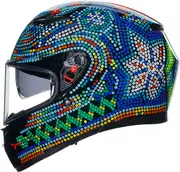 AGV K3 Rossi Winter Test 2018, full face helmet , color: Black/Blue/Green/Red , size: XXL