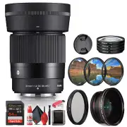 Sigma 30mm f/1.4 DC DN Contemporary Lens for Nikon Bundle