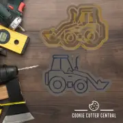 Bulldozer Cookie Cutter and Embosser - 5.7cm x 9cm