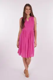 S/Less Pintuck Dress--YAR-13HS9507