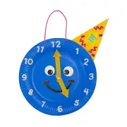 Fun Express Paper Plate New Years Clock Sign Craft Kit - Makes 12