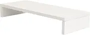 1Pc White Monitor Riser Elevated Computer Shelf for Desktop Storage Durable Monitor Stand for Home Office School Use Space Saving Design for Enhanced Visual