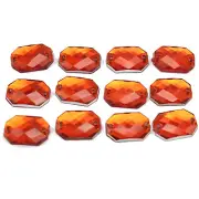 100 Red Flatback Acrylic Rectangle Sewing Rhinestone Button 10X14mm Sew on beads
