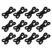 40pcs Iron Sewing Hooks and Eye Closures 23mm Long for Bra Trousers, Black