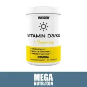 Weider Vitamin D3/K2 + Magnesium 120 Capsules Key To Good Bone & Heart Health