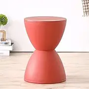 Plastic Stool,Makeup Stool,Dressing Stool Seat,Living Room Round Stool,Multifunctional Low Stool,PP Plastic + Fibreglass,Suitable for Bedroom,Living Room,Dining Room(Red)