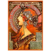 Savonnerie de Bagnolet by Alphonse Mucha FRIDGE MAGNET, 1897 Art Nouveau