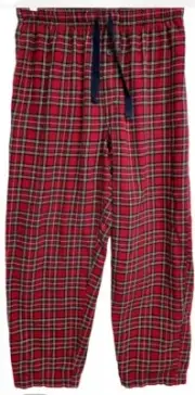 George Flannel Pajama Pants Men's XLarge Red American Farmhouse Plaid