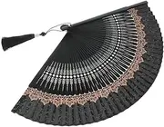 GOOHOCHY Multifunctional Folding Hand Fan Bamboo Material Hand Fan for Summer Decorative Props and Cultural