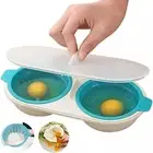 Cooker Egg Boiler Double Cup Poacher Eggs Cookware Steamer Maker Poach Microwave