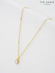 Ted Baker Gold Tone SOLTELL: Solitaire Sparkle Crystal Pendant Necklace (659149) | $81