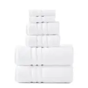 Logan & Mason Super Duet 6PC Towel Set- White