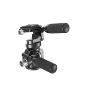 3 Way Pan/tilt Tripod Head with 15o Leveling Bowl Base Precise Damping Friction